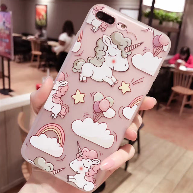 UOJSJK Flower Phone Case for iPhone 6 6s 7 8 Plus X Cases Silicone Fashion Women Soft Protection Cover for iphone XR XS MAX Case