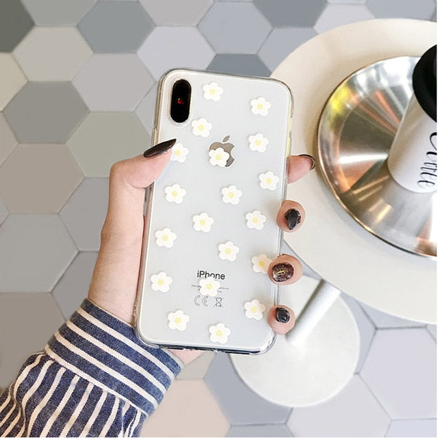 Lovebay Soft Clear Phone Cases For iphone X XS Max XR 6 6S 7 8 Plus Case Floral Love Heart Transparent Silicone Back Case Cover