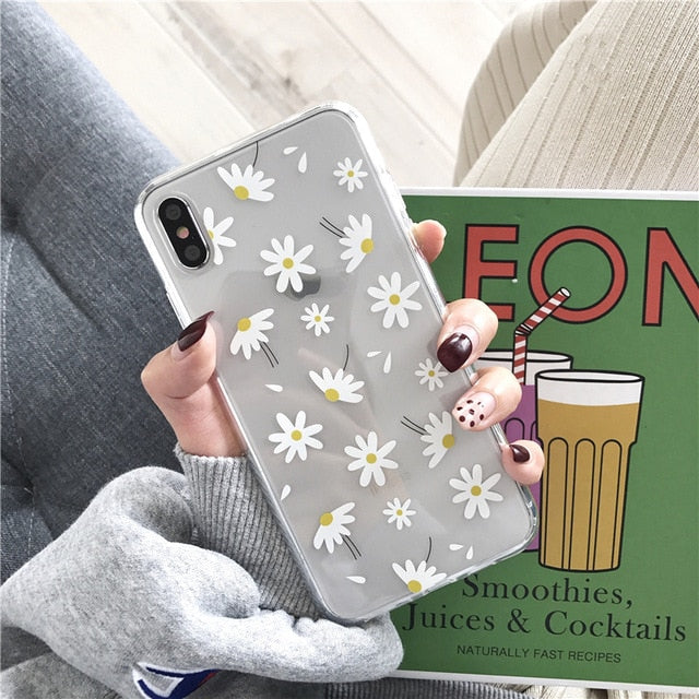 Lovebay Soft Clear Phone Cases For iphone X XS Max XR 6 6S 7 8 Plus Case Floral Love Heart Transparent Silicone Back Case Cover