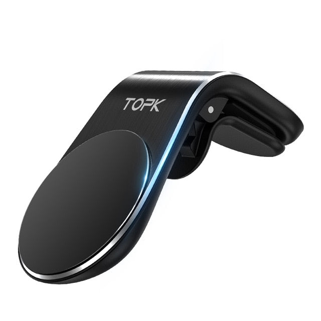 TOPK Magnetic Car Phone Holder L Shape Air Vent Mount Stand for iPhone Samsung Xiaomi Huawei GPS Mobile Phone Holder in Car