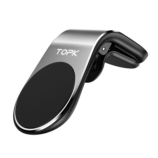 TOPK Magnetic Car Phone Holder L Shape Air Vent Mount Stand for iPhone Samsung Xiaomi Huawei GPS Mobile Phone Holder in Car