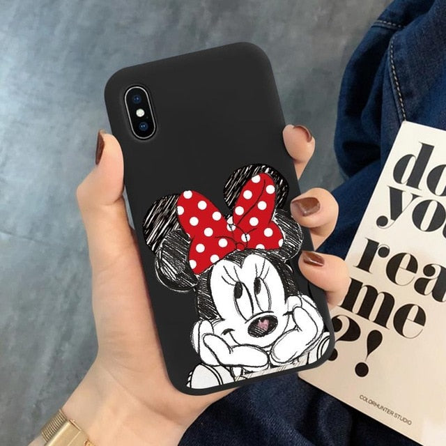 Luxury Cute Protect Soft TPU Case For iPhone 6S 8 7 6 S Plus Matte Back Coque For iPhone X XS Max XR Cartoon Phone Cases Capas