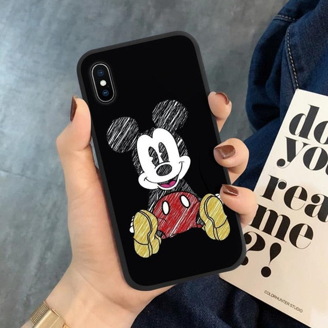 Luxury Cute Protect Soft TPU Case For iPhone 6S 8 7 6 S Plus Matte Back Coque For iPhone X XS Max XR Cartoon Phone Cases Capas