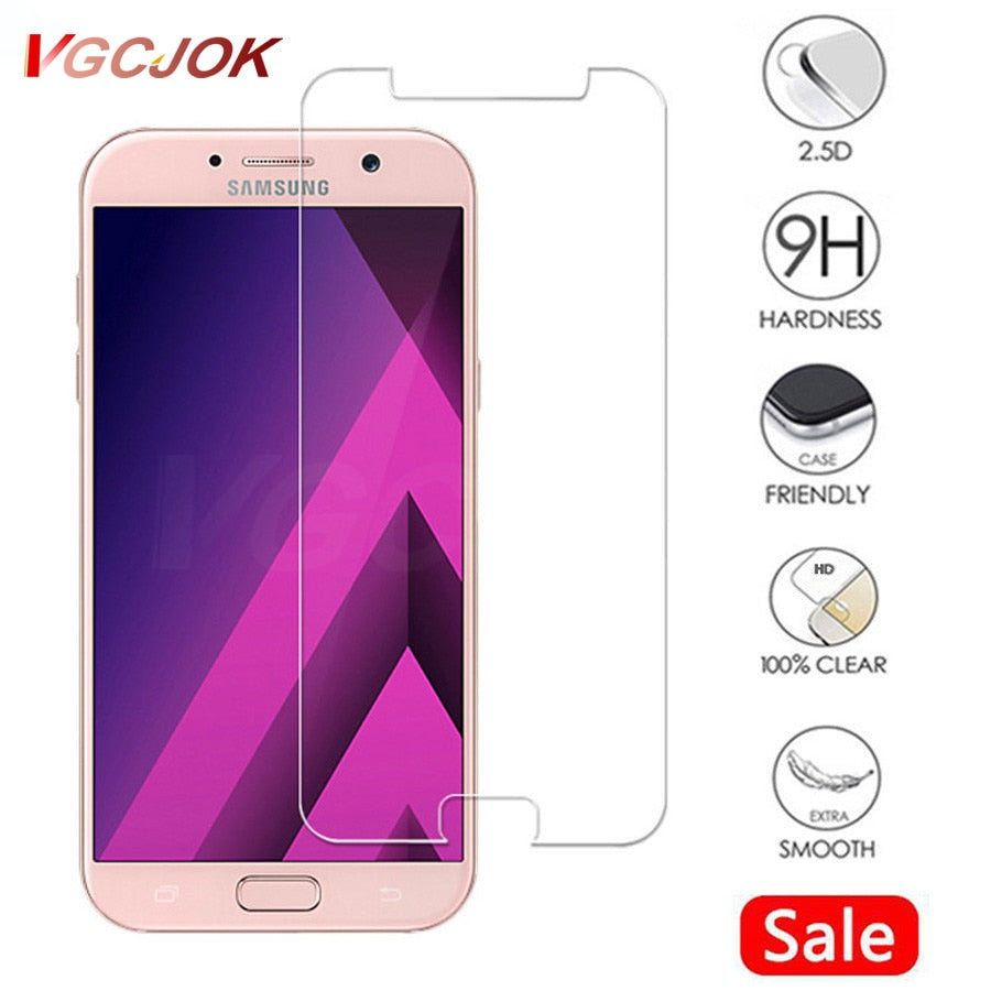 9H Protection Glass On The For Samsung Galaxy A3 A5 A7 J3 J5 J7 2015 2016 2017 2018 Version Phone Screen Protector Glass Film