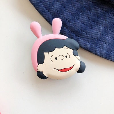 Cute Cartoon Round Universal Mobile Phone Ring Holder Airbag Gasbag fold Stand Bracket Mount For iPhone XR Samsung Huawei Xiaomi