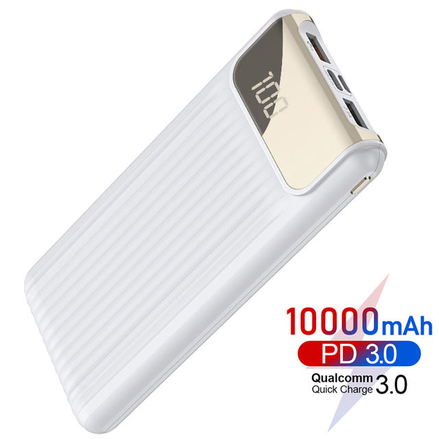Two-way Quick Charge 3.0 PD Power Bank 10000mAh PD Powerbank External Battery Charger For Mobile Phone Tablets Poverbank Charger