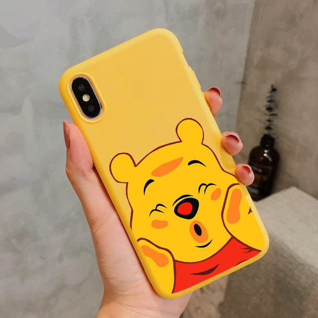 Luxury Cute Protect Soft TPU Case For iPhone 6S 8 7 6 S Plus Matte Back Coque For iPhone X XS Max XR Cartoon Phone Cases Capas