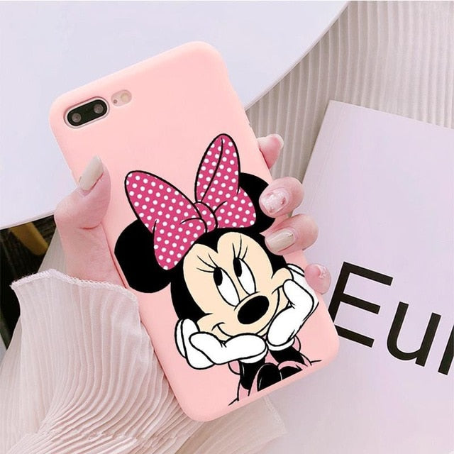 Luxury Cute Protect Soft TPU Case For iPhone 6S 8 7 6 S Plus Matte Back Coque For iPhone X XS Max XR Cartoon Phone Cases Capas