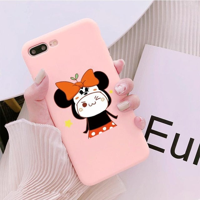 Luxury Cute Protect Soft TPU Case For iPhone 6S 8 7 6 S Plus Matte Back Coque For iPhone X XS Max XR Cartoon Phone Cases Capas