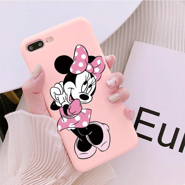 Luxury Cute Protect Soft TPU Case For iPhone 6S 8 7 6 S Plus Matte Back Coque For iPhone X XS Max XR Cartoon Phone Cases Capas