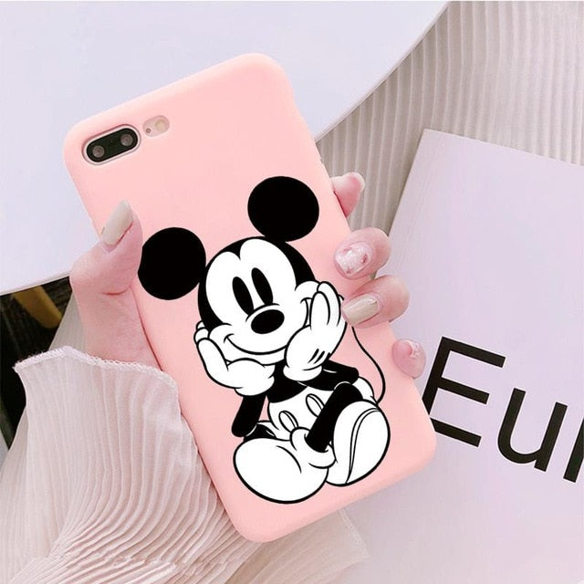 Luxury Cute Protect Soft TPU Case For iPhone 6S 8 7 6 S Plus Matte Back Coque For iPhone X XS Max XR Cartoon Phone Cases Capas