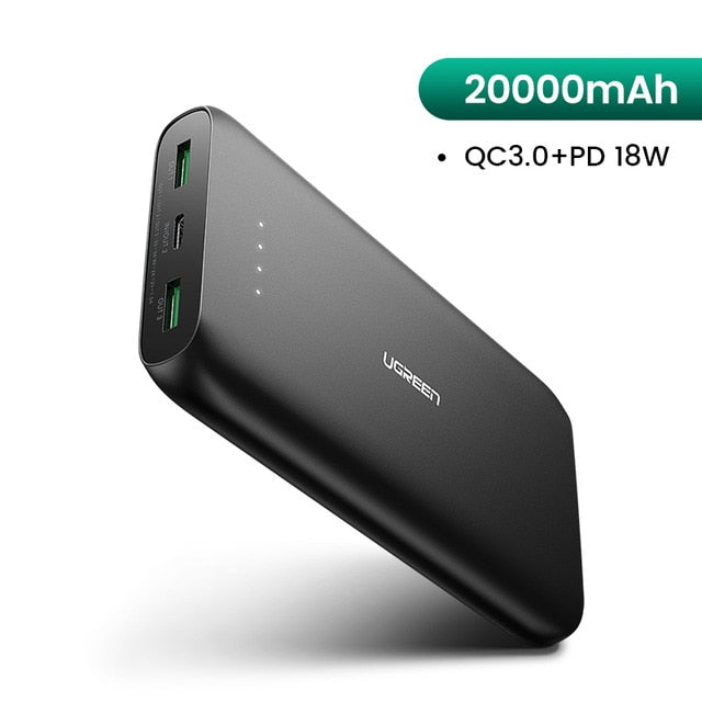 Ugreen Power Bank 20000mAh Portable Charging External Poverbank for Xiaomi Mi 8 Mobile Phone Battery Charger Powerbank 20000mAh