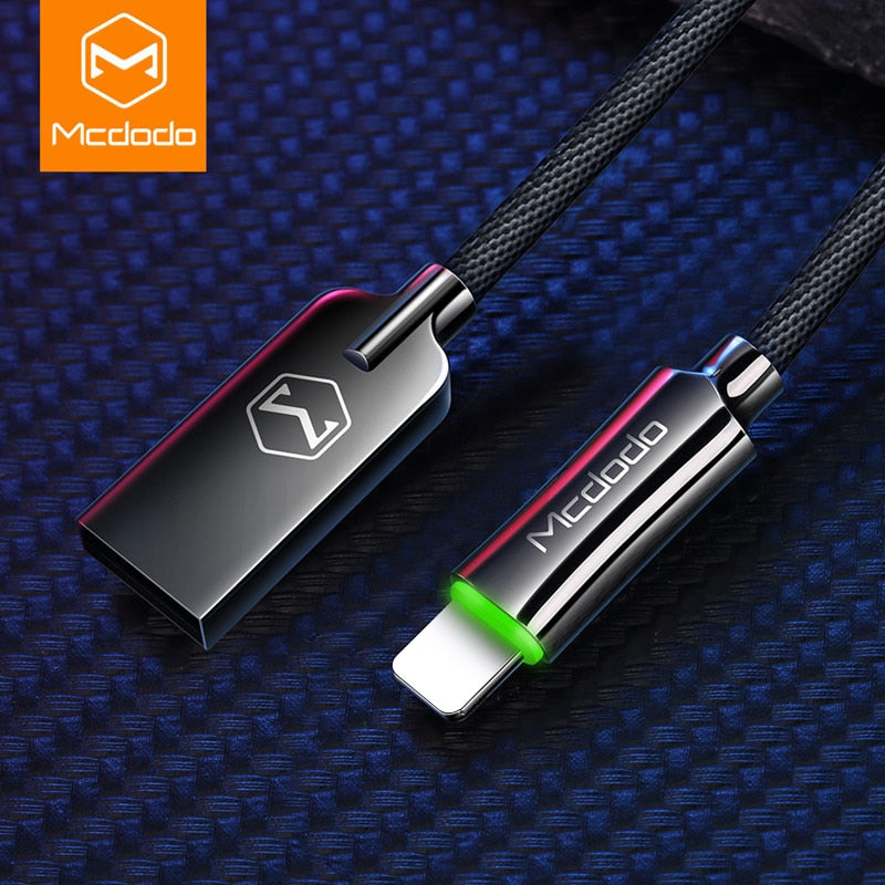 MCDODO Auto Disconnect Fast Charging For iPhone USB Cable For iPhone XS MAX X Data Cable For iPhone 8 7 6 6s Plus USB Cable Cord