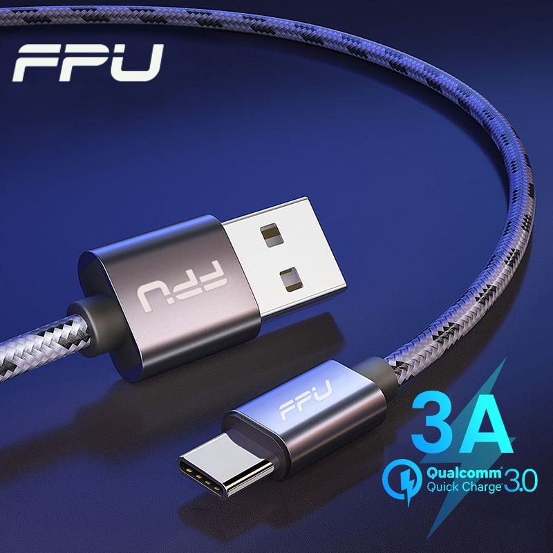 FPU USB Type C Cable for Samsung Huawei Xiaomi Redmi k20 pro USB C Mobile Phone Cable Fast Charging Cable for USB Type-C Cord