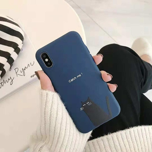 Silicon stitch Funda For Iphone 7Plus 8plus TPU Soft Phone Case Cover for iPhone 8 7 Plus 6 6S X XS MAX SE XR 10 Cover Coque