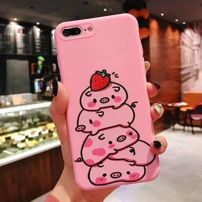 Cartoon Silicon Phone Case For Etui iPhone 7 8 Plus XS Max XR Cute Unicorn Case For iPhone X 8 7 6 6S Plus Soft TPU Cover Coque
