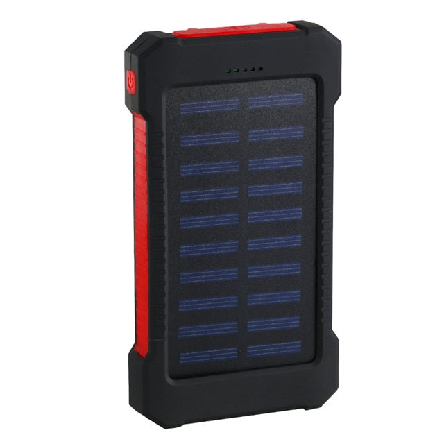 30000mAh Solar Power Bank Waterproof Solar Charger Dual USB External Charger Powerbank for Xiaomi huawei iPhone 7 8 Samsung