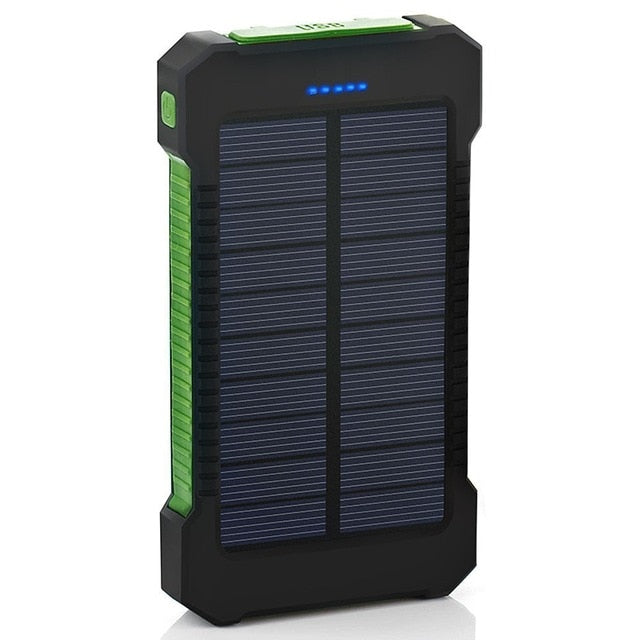 30000mAh Solar Power Bank Waterproof Solar Charger Dual USB External Charger Powerbank for Xiaomi huawei iPhone 7 8 Samsung