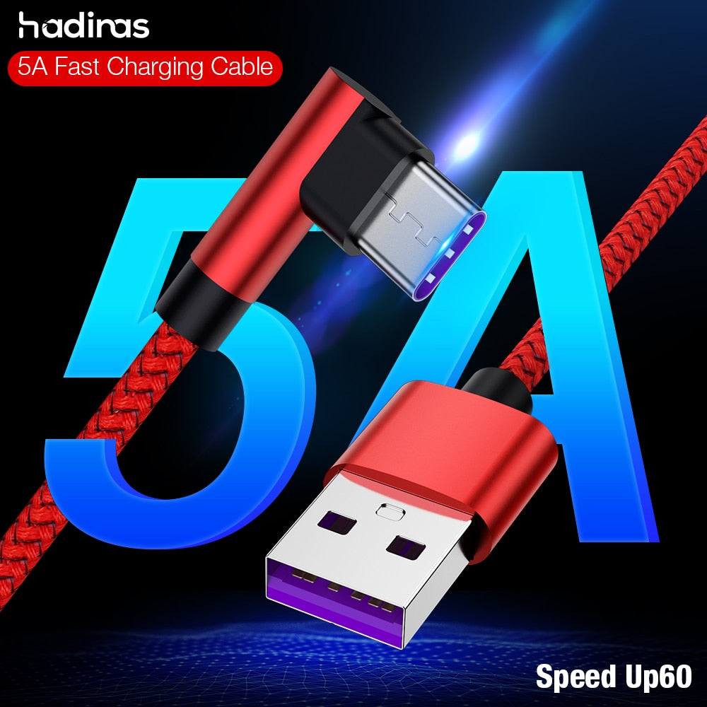 5A USB Type C Cable for Huaewi P20 P30 Xiaomi Redmi Note 7 Mi 9 9t Fast Charging Data Sync USB C Cable for Samsung S9 S10 USBC