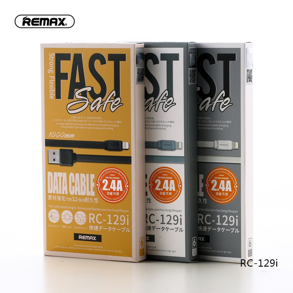 Remax 1m USB Cable For iPhone X XS MAX XR 8 7 6 5 6s plus Cable Fast Charging Cable Mobile Phone Charger Cord Usb Data Cable