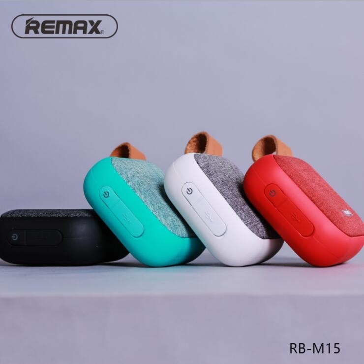 REMAX M15 Portable Fabric Bluetooth Speaker HD/HiFi/NFC/TF Wireless Waterproof Mini 5W Bass Loudspeaker 3D Surround