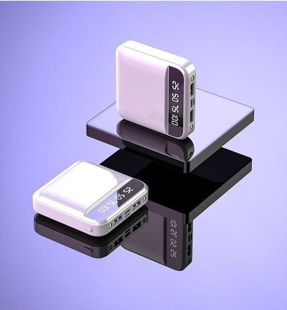 Mini Power Bank 30000mAh For iPhone 7 8 X Samsung  Powerbank Pover Bank Charger Dual Usb Ports External Battery Poverbank Portab