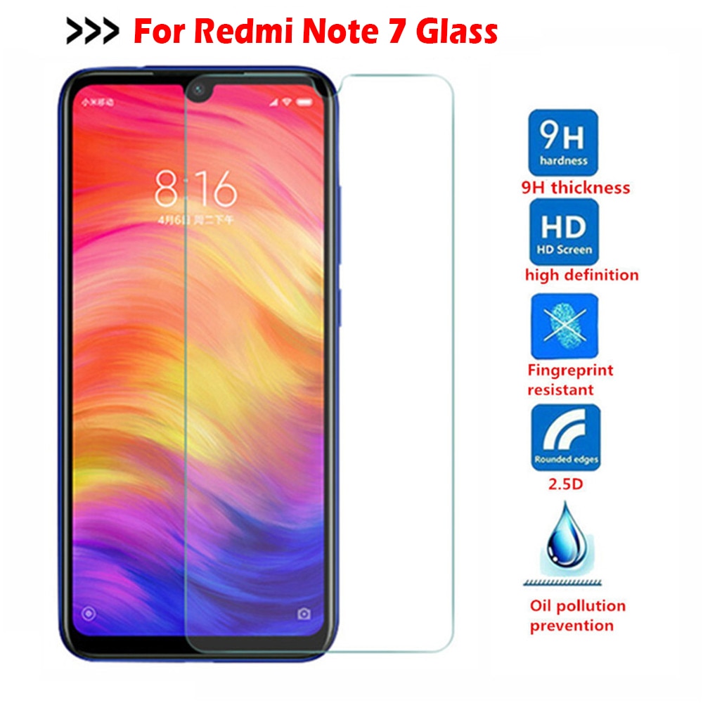 2pcs Tempered Glass For Xiaomi Redmi Note 7 5 6A 6 Pro mi 9 8 A2 Screen Protector Protective glass on Redmi note 7 K20 Pro glass