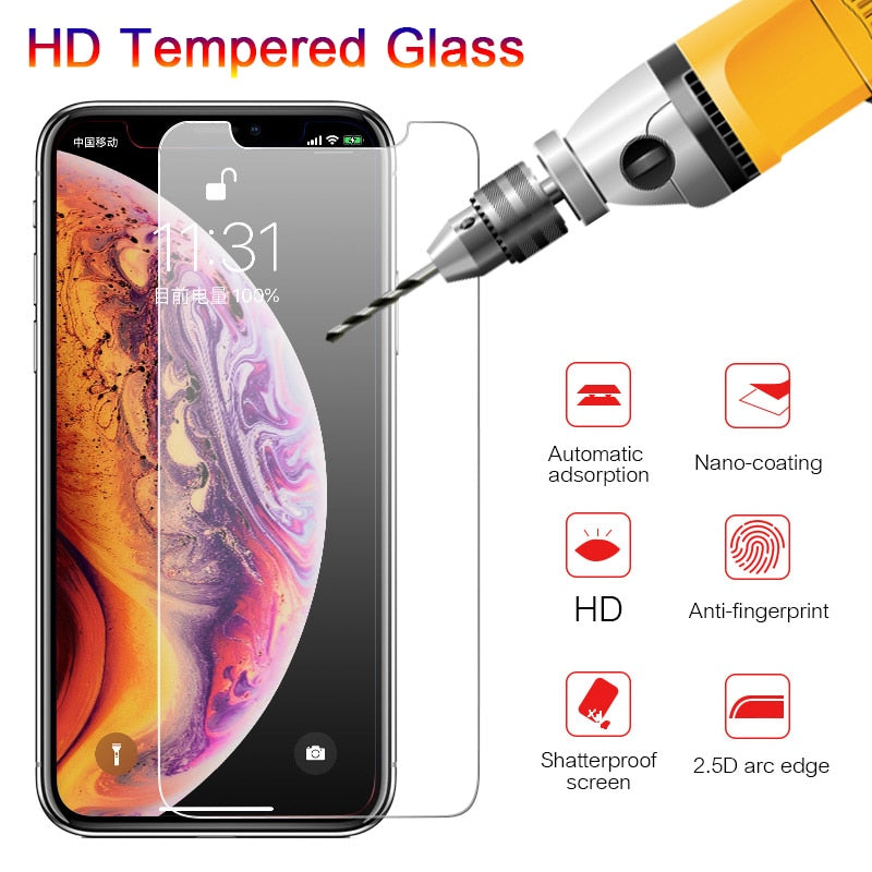 tempered glass for iphone 6 7 5 s se 6 6s 8 plus XS max XR Protective glass for iphone 7 8 x screen protector on iphone 7 6S 8
