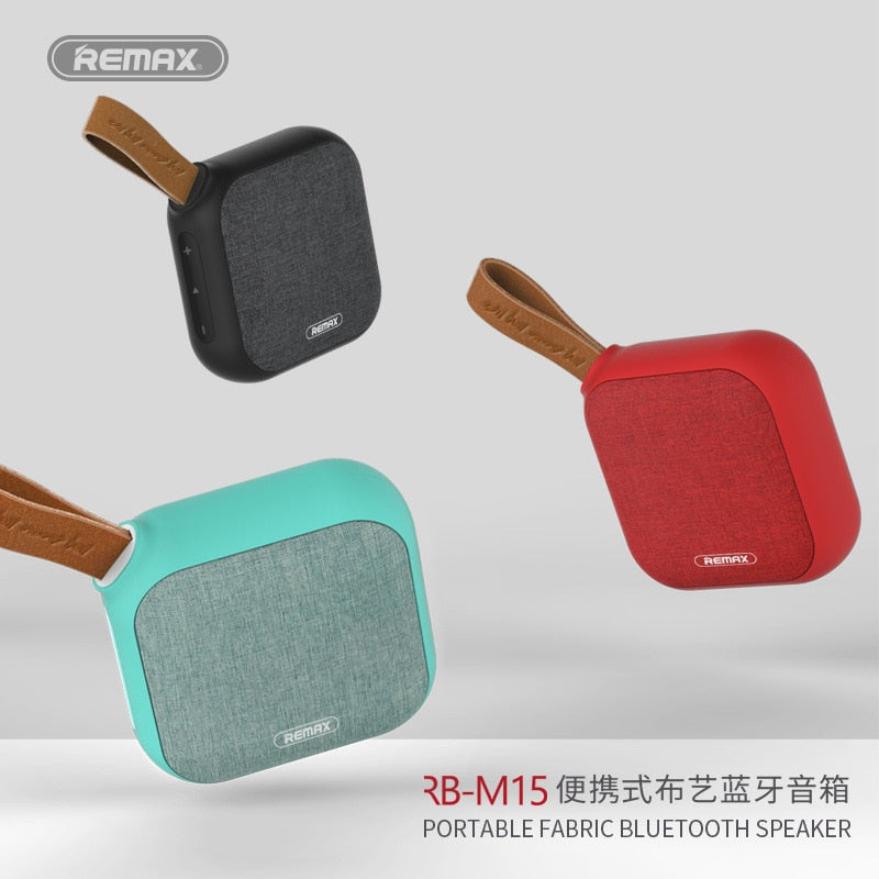 Remax RB-M15 portable fabric Bluetooth speakers support TF card, NFC connection. IPX5 waterproof bass outdoor creative gifts
