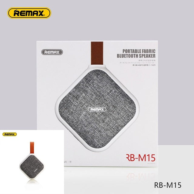 Remax RB-M15 portable fabric Bluetooth speakers support TF card, NFC connection. IPX5 waterproof bass outdoor creative gifts