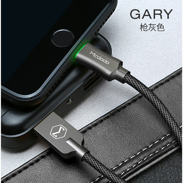 MCDODO Auto Disconnect Fast Charging For iPhone USB Cable For iPhone XS MAX X Data Cable For iPhone 8 7 6 6s Plus USB Cable Cord
