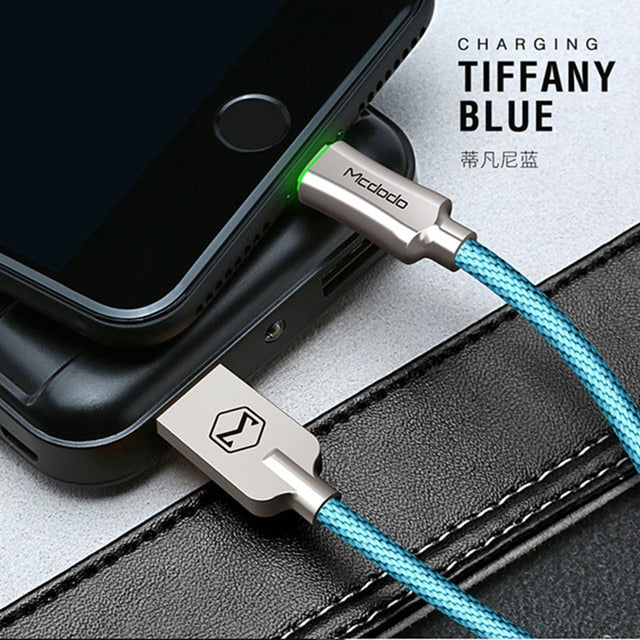 MCDODO Auto Disconnect Fast Charging For iPhone USB Cable For iPhone XS MAX X Data Cable For iPhone 8 7 6 6s Plus USB Cable Cord