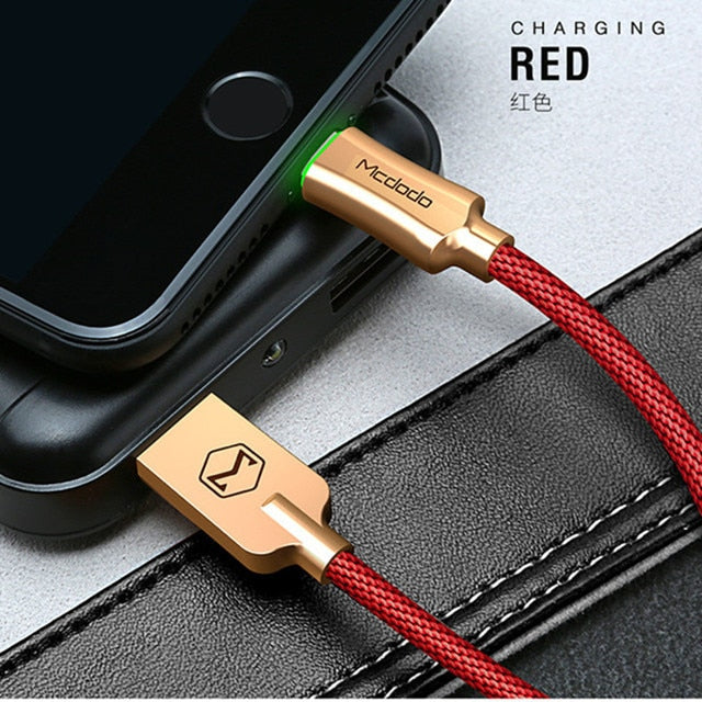 MCDODO Auto Disconnect Fast Charging For iPhone USB Cable For iPhone XS MAX X Data Cable For iPhone 8 7 6 6s Plus USB Cable Cord