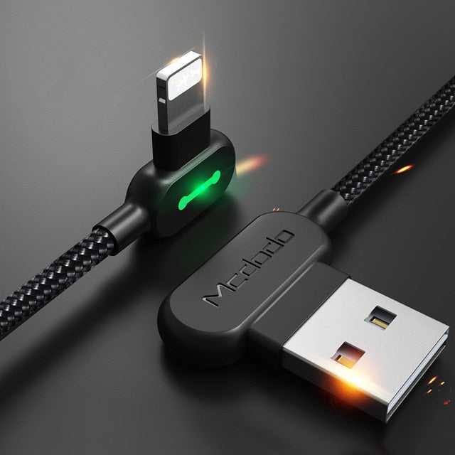 MCDODO Auto Disconnect Fast Charging For iPhone USB Cable For iPhone XS MAX X Data Cable For iPhone 8 7 6 6s Plus USB Cable Cord