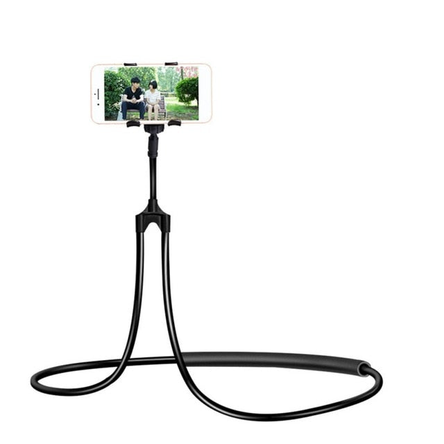 Flexible Mobile Phone Holder Hanging Neck Lazy Necklace Bracket Bed 360 Degree Phones Holder Stand For iPhone Xiaomi Huawei
