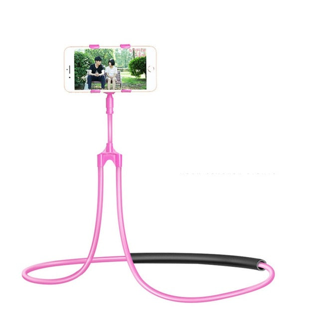 Flexible Mobile Phone Holder Hanging Neck Lazy Necklace Bracket Bed 360 Degree Phones Holder Stand For iPhone Xiaomi Huawei