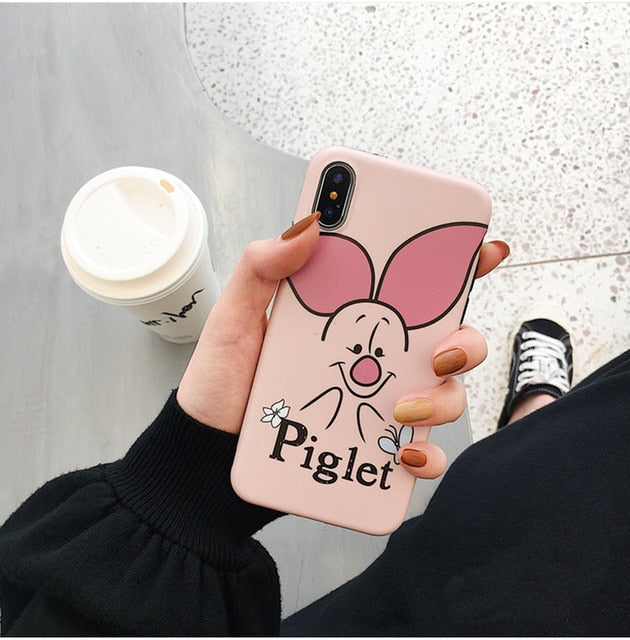 Cute Winnie Pooh Tigger Piglet Eeyore Soft Silicone phone Case for iphone 6 6s 7 8 plus Cartoon Back Case for iphone X XR XS MAX