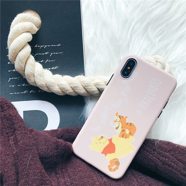 Cute Winnie Pooh Tigger Piglet Eeyore Soft Silicone phone Case for iphone 6 6s 7 8 plus Cartoon Back Case for iphone X XR XS MAX