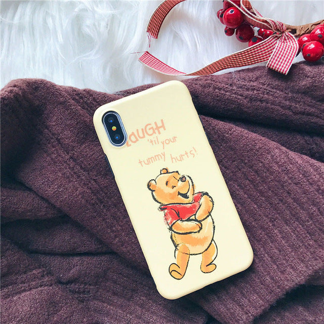 Cute Winnie Pooh Tigger Piglet Eeyore Soft Silicone phone Case for iphone 6 6s 7 8 plus Cartoon Back Case for iphone X XR XS MAX