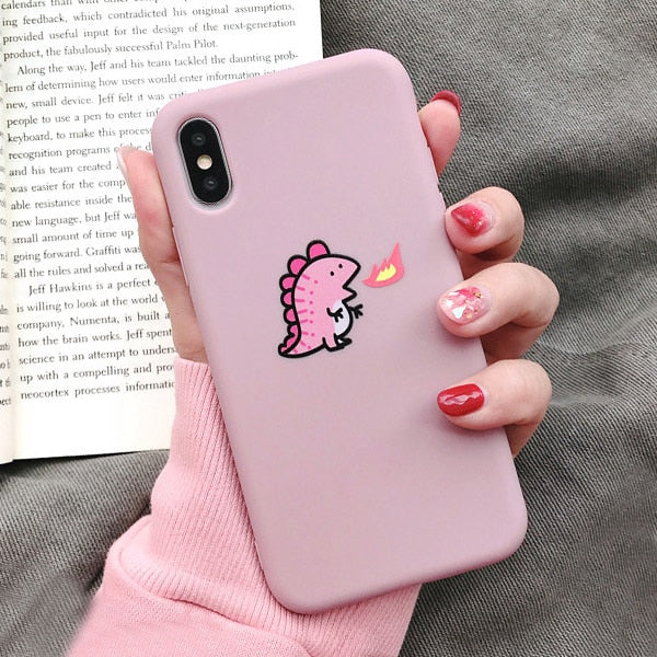 LACK Cute couple fire dragon Scrub Cases for iPhone XS Max XR X 6 6S 7 8 Plus DC Comics Marvel Venom Super hero Soft phone cases
