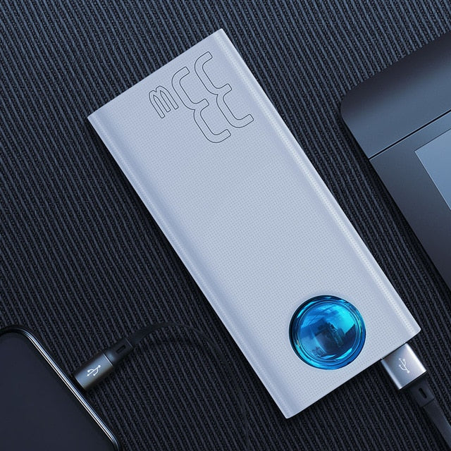 Baseus 30000mAh Power Bank USB C PD3.0 Fast Quick Charge 3.0 30000 mAh Powerbank Portable External Battery Charger For Xiaomi mi