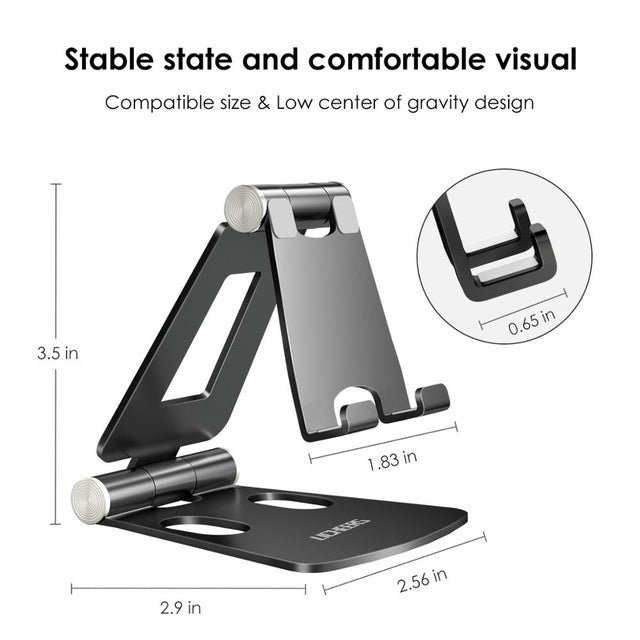 LINGCHEN Phone Holder Stand for Xiaomi mi 9 Metal Phone Holder Foldable Mobile Holder Phone Stand Desk For iPhone 7 8 X XS Max