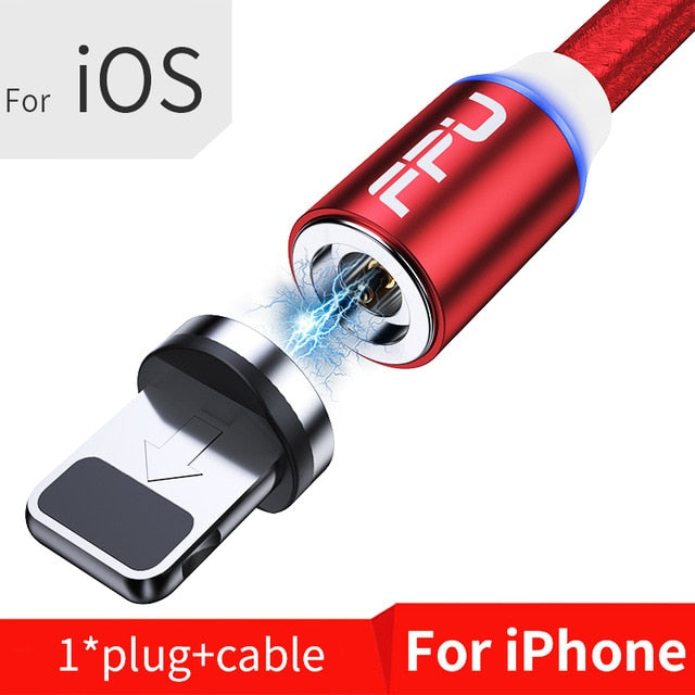 FPU 3m Magnetic Micro USB Cable For iPhone Samsung Android Mobile Phone Fast Charging USB Type C Cable Magnet Charger Wire Cord