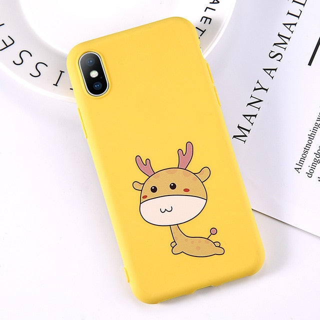 Lovebay Phone Case For iPhone 6 6s 7 8 Plus X XR XS Max Cute Green Cactus Potted Plant Face Soft TPU For iPhone 5 5S SE Cover