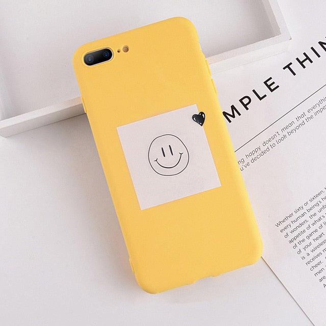 Lovebay Phone Case For iPhone 6 6s 7 8 Plus X XR XS Max Cute Green Cactus Potted Plant Face Soft TPU For iPhone 5 5S SE Cover