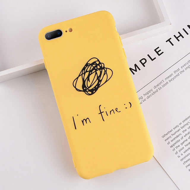 Lovebay Phone Case For iPhone 6 6s 7 8 Plus X XR XS Max Cute Green Cactus Potted Plant Face Soft TPU For iPhone 5 5S SE Cover