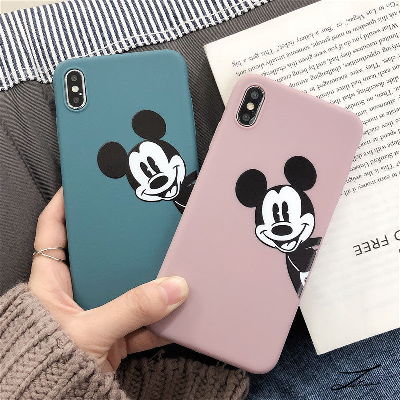 Luxury Cute Protect Soft TPU Case For iPhone 6S 8 7 6 S Plus Matte Back Coque For iPhone X XS Max XR Cartoon Phone Cases Capas