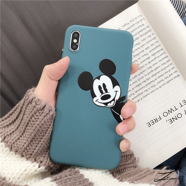 Luxury Cute Protect Soft TPU Case For iPhone 6S 8 7 6 S Plus Matte Back Coque For iPhone X XS Max XR Cartoon Phone Cases Capas