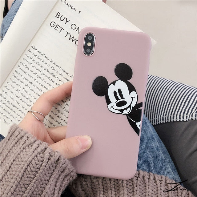 Luxury Cute Protect Soft TPU Case For iPhone 6S 8 7 6 S Plus Matte Back Coque For iPhone X XS Max XR Cartoon Phone Cases Capas