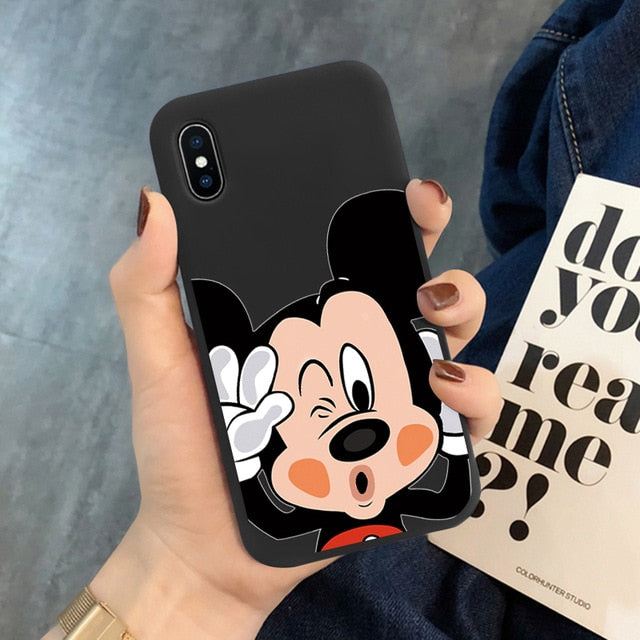 Luxury Cute Protect Soft TPU Case For iPhone 6S 8 7 6 S Plus Matte Back Coque For iPhone X XS Max XR Cartoon Phone Cases Capas